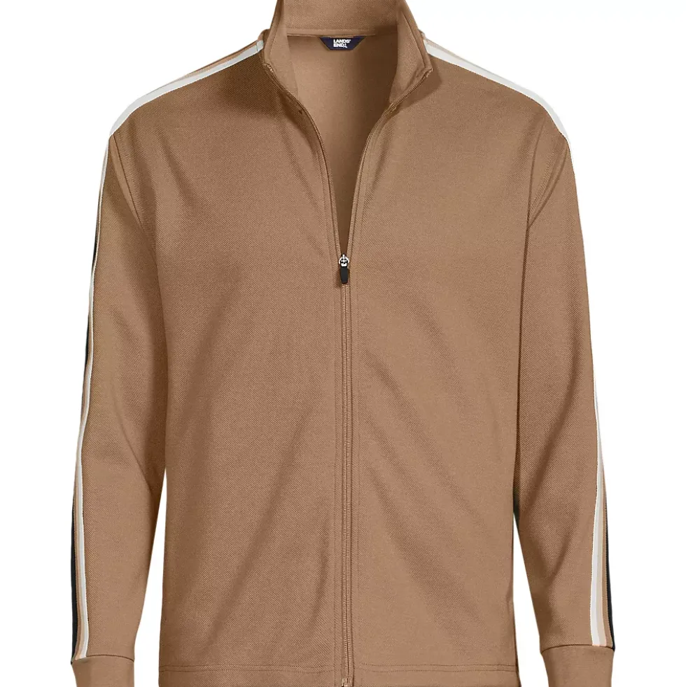 Men's Long Sleeve Knit Twill Track Full Zip
