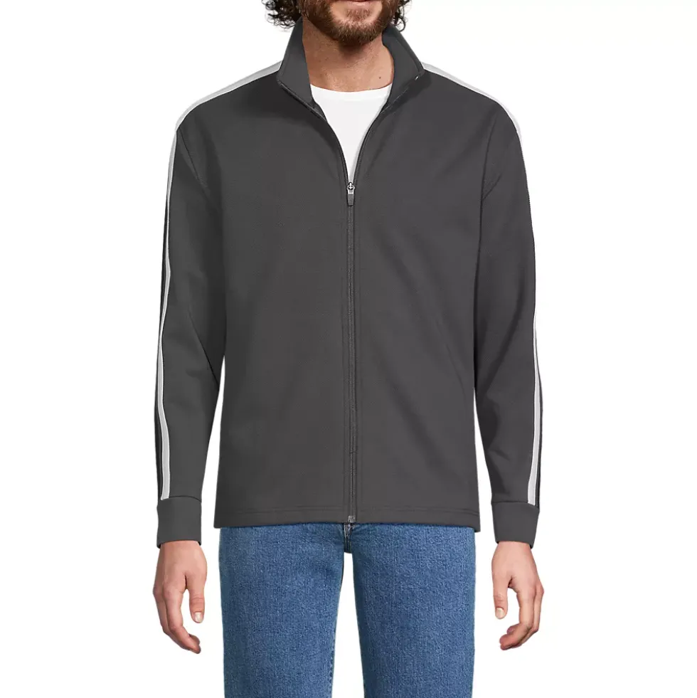 Men's Long Sleeve Knit Twill Track Full Zip