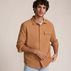 Men's Long Sleeve Knit Workwear Waffle Shirt