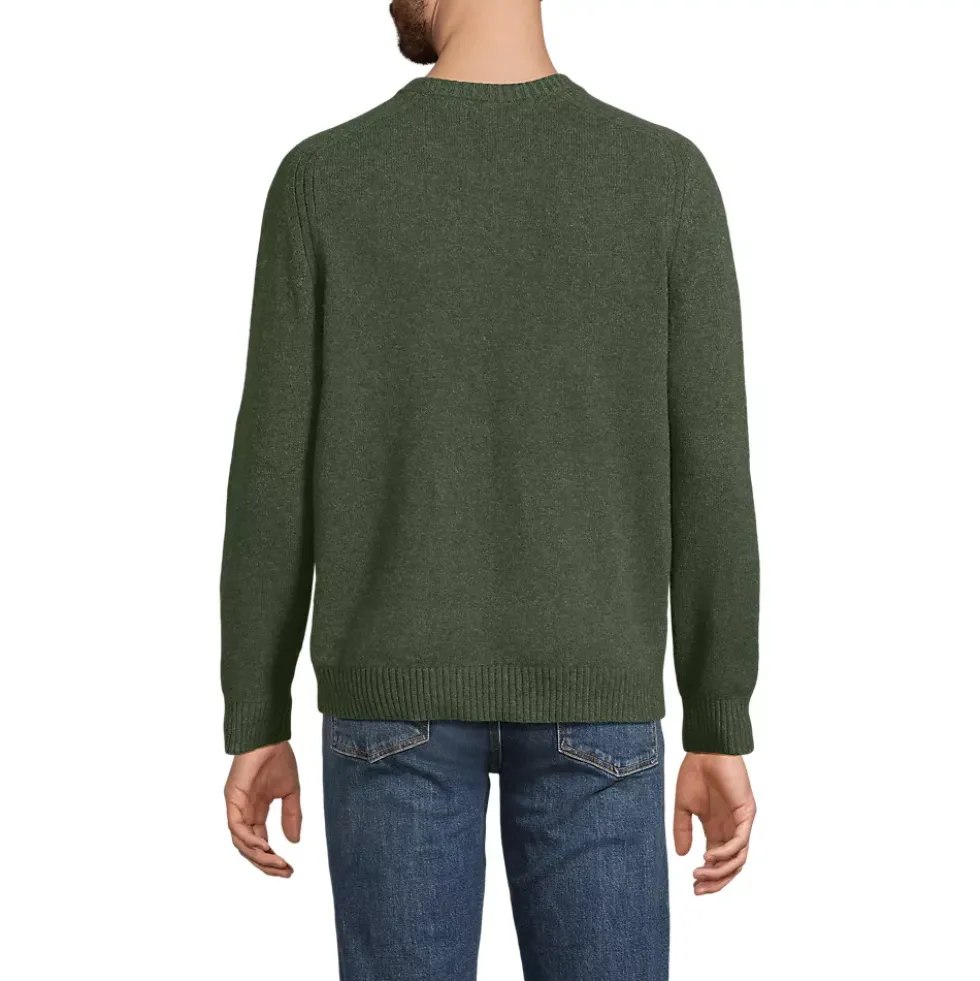 Men's Long Sleeve Lambswool Crewneck Sweater