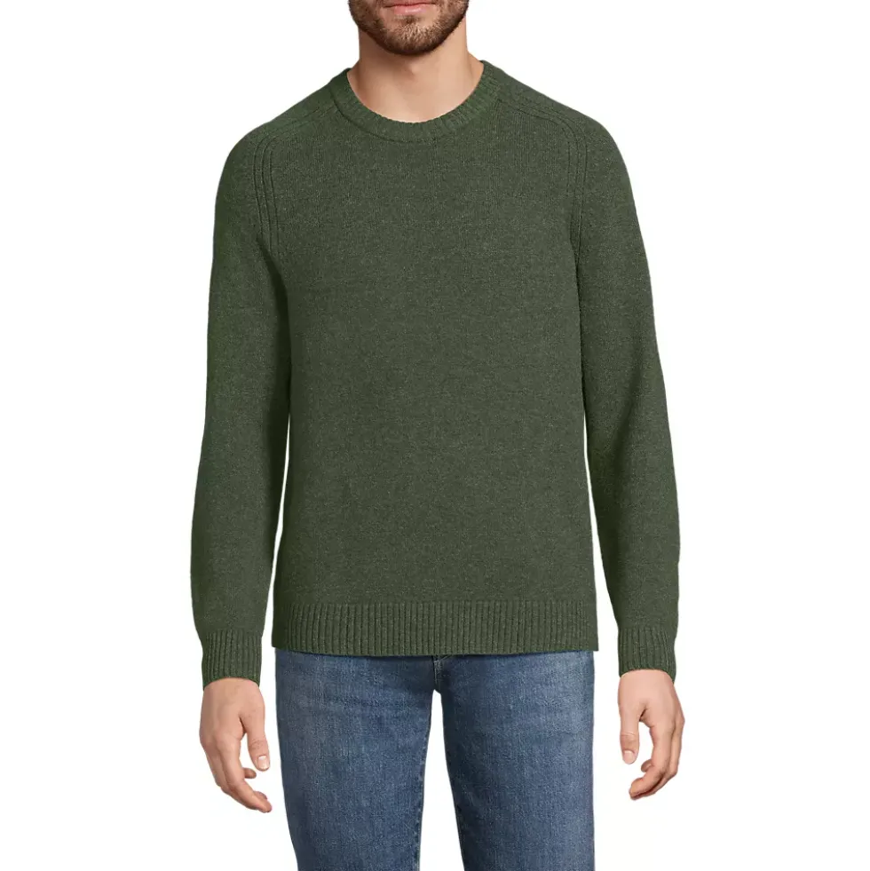 Men's Long Sleeve Lambswool Crewneck Sweater