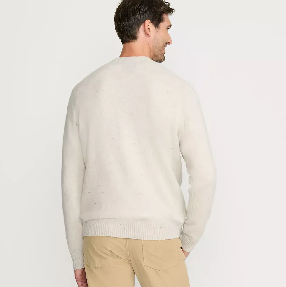 Men's Long Sleeve Lambswool Crewneck Sweater