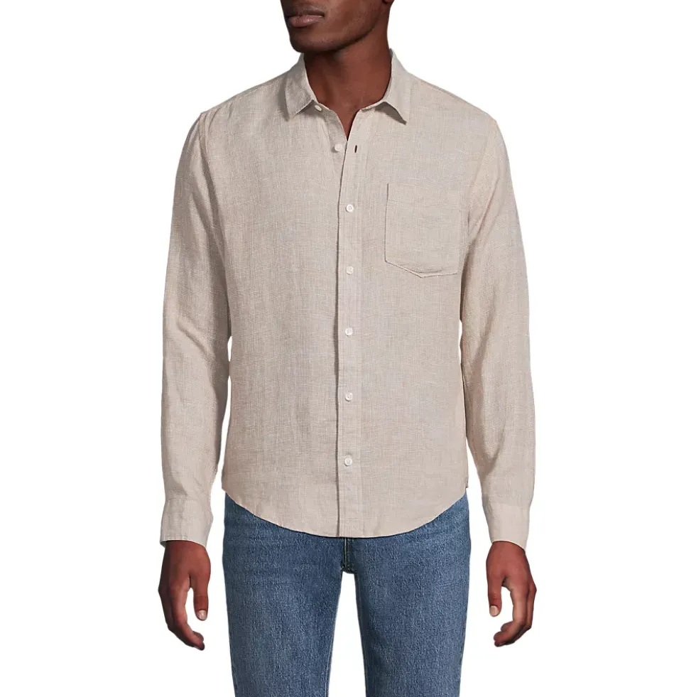 Men's Long Sleeve Linen Shirt