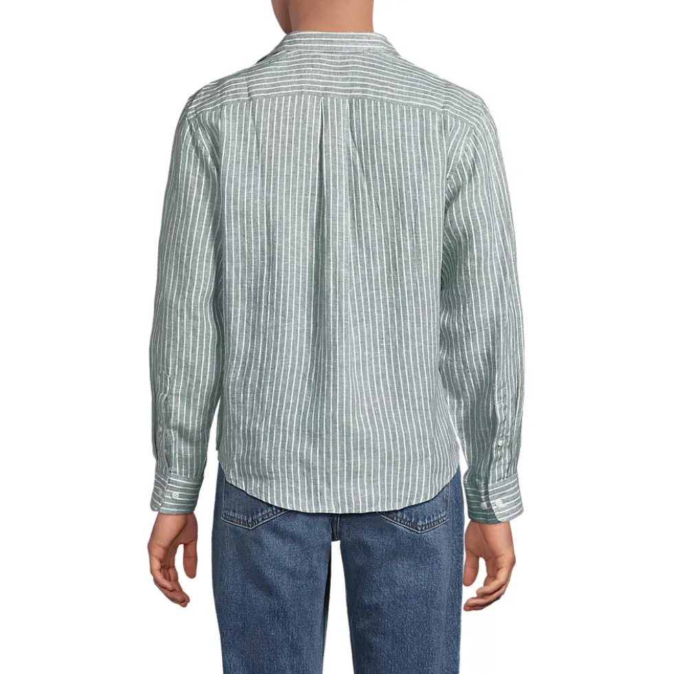 Men's Long Sleeve Linen Shirt