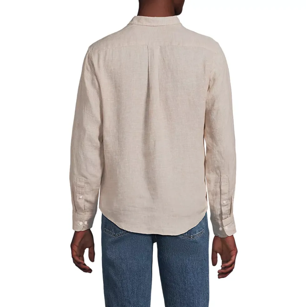 Men's Long Sleeve Linen Shirt
