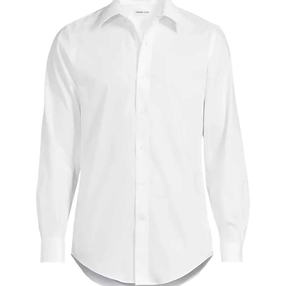 Men's Long Sleeve No Iron Pinpoint Stay Collar Dress Shirt