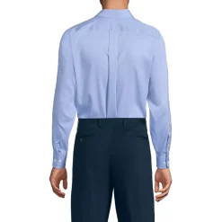 Men's Long Sleeve No Iron Pinpoint Stay Collar Dress Shirt