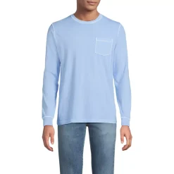Mens Long Sleeve Pocket Sun Faded Super-T Tee