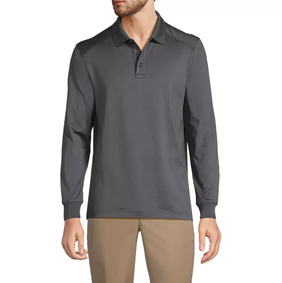 Men's Long Sleeve Rapid Dry Polo Shirt
