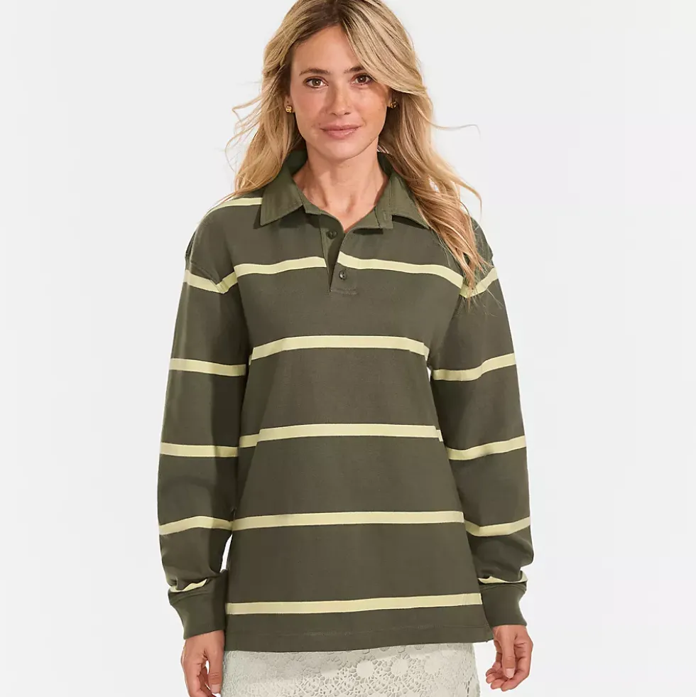 Men's Long Sleeve Rugged Rugby Polo