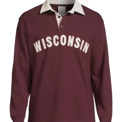 Men's Long Sleeve Rugged Rugby Embroidered Polo