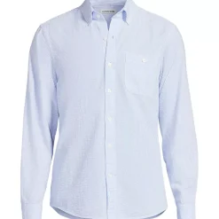 Men's Long Sleeve Seersucker Shirt