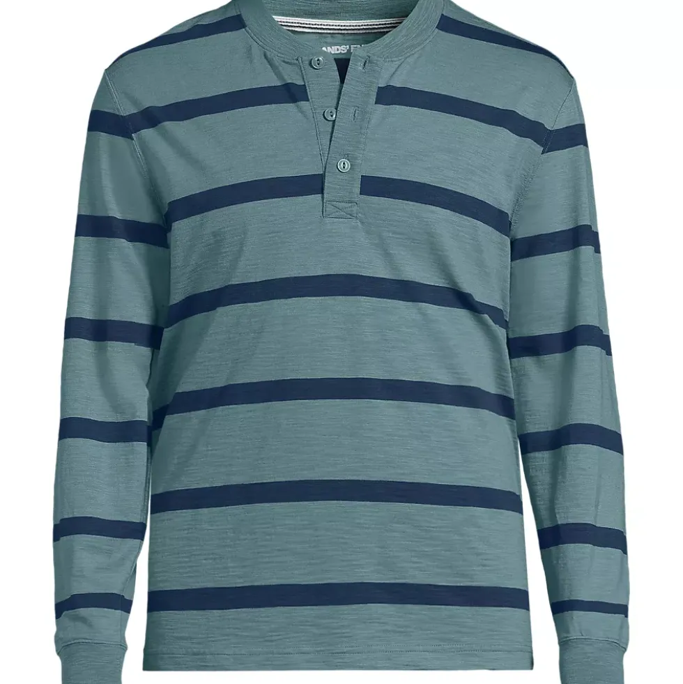 Men's Long Sleeve Slub Henley