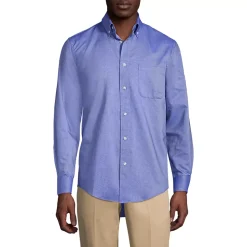 Men's Long Sleeve Solid Oxford Dress Shirt