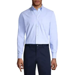 Men's Long Sleeve Solid Oxford Dress Shirt