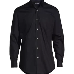 Men's Long Sleeve Straight Collar Broadcloth Dress Shirt
