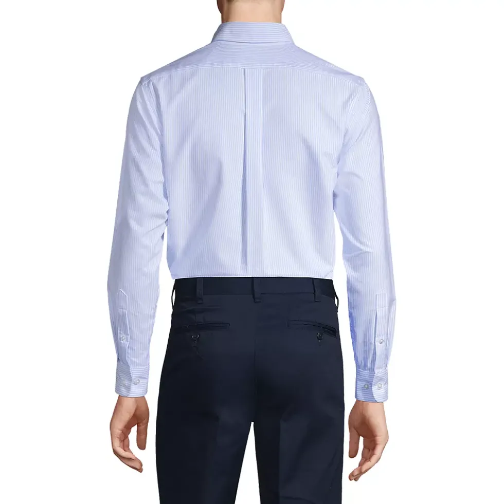 Men's Long Sleeve Striped Oxford Dress Shirt