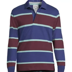 Men's Long Sleeve Stripe Rugby Shirt