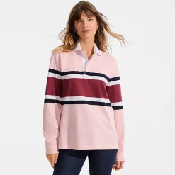 Men's Long Sleeve Stripe Rugby Shirt