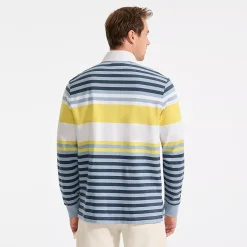 Men's Long Sleeve Stripe Rugby Shirt