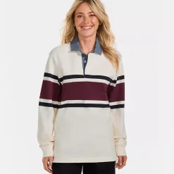 Men's Long Sleeve Stripe Rugby Shirt
