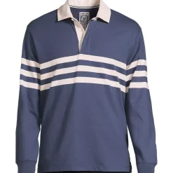 Men's Long Sleeve Stripe Rugby Shirt