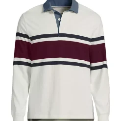 Men's Long Sleeve Stripe Rugby Shirt