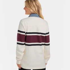 Men's Long Sleeve Stripe Rugby Shirt