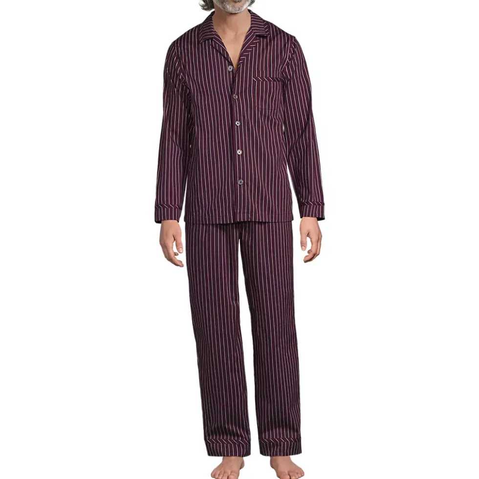 Men's Long Sleeve Temperature Regulating Woven Sleep Set