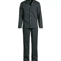Men's Long Sleeve Temperature Regulating Woven Sleep Set