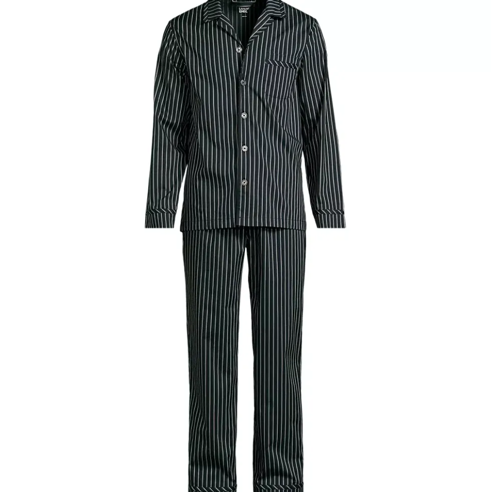 Men's Long Sleeve Temperature Regulating Woven Sleep Set