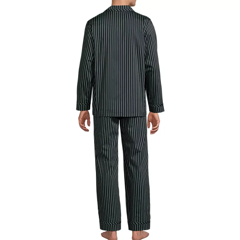 Men's Long Sleeve Temperature Regulating Woven Sleep Set