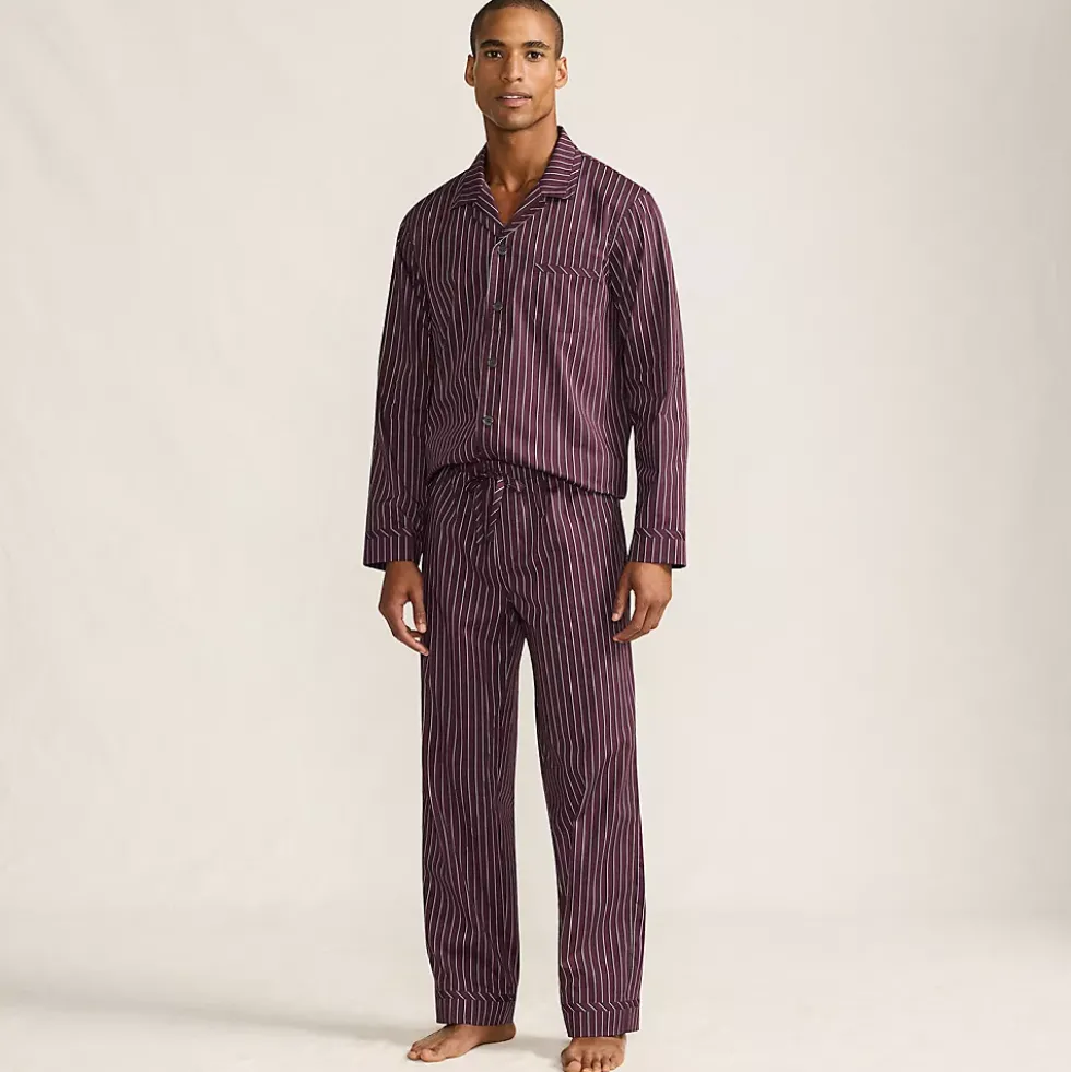 Men's Long Sleeve Temperature Regulating Woven Sleep Set