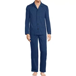 Men's Long Sleeve Temperature Regulating Woven Sleep Set