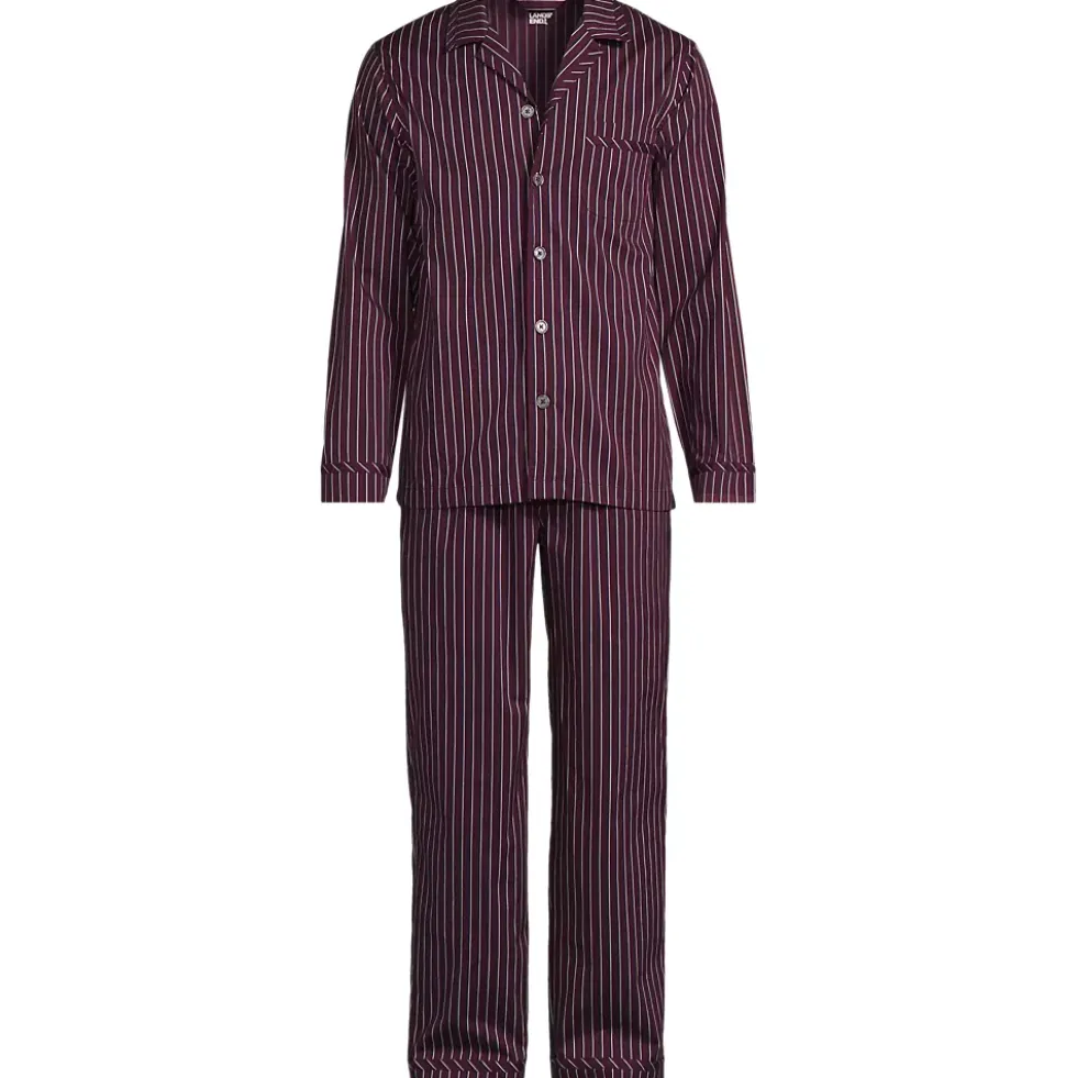 Men's Long Sleeve Temperature Regulating Woven Sleep Set