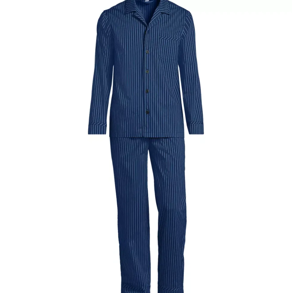 Men's Long Sleeve Temperature Regulating Woven Sleep Set