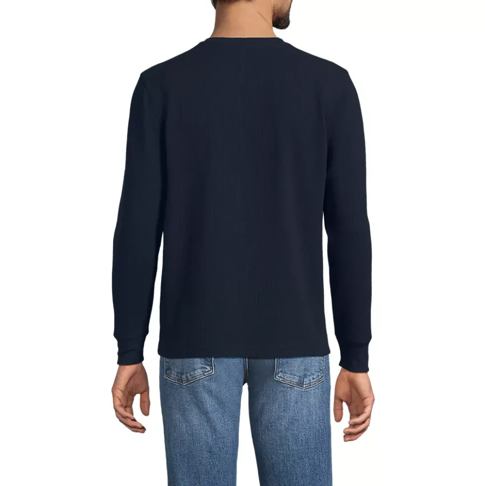 Men's Long Sleeve Thermal Waffle Henley