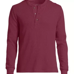 Men's Long Sleeve Thermal Waffle Henley