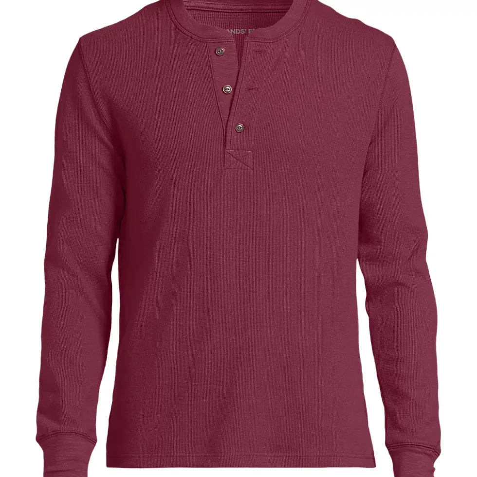Men's Long Sleeve Thermal Waffle Henley