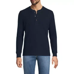 Men's Long Sleeve Thermal Waffle Henley