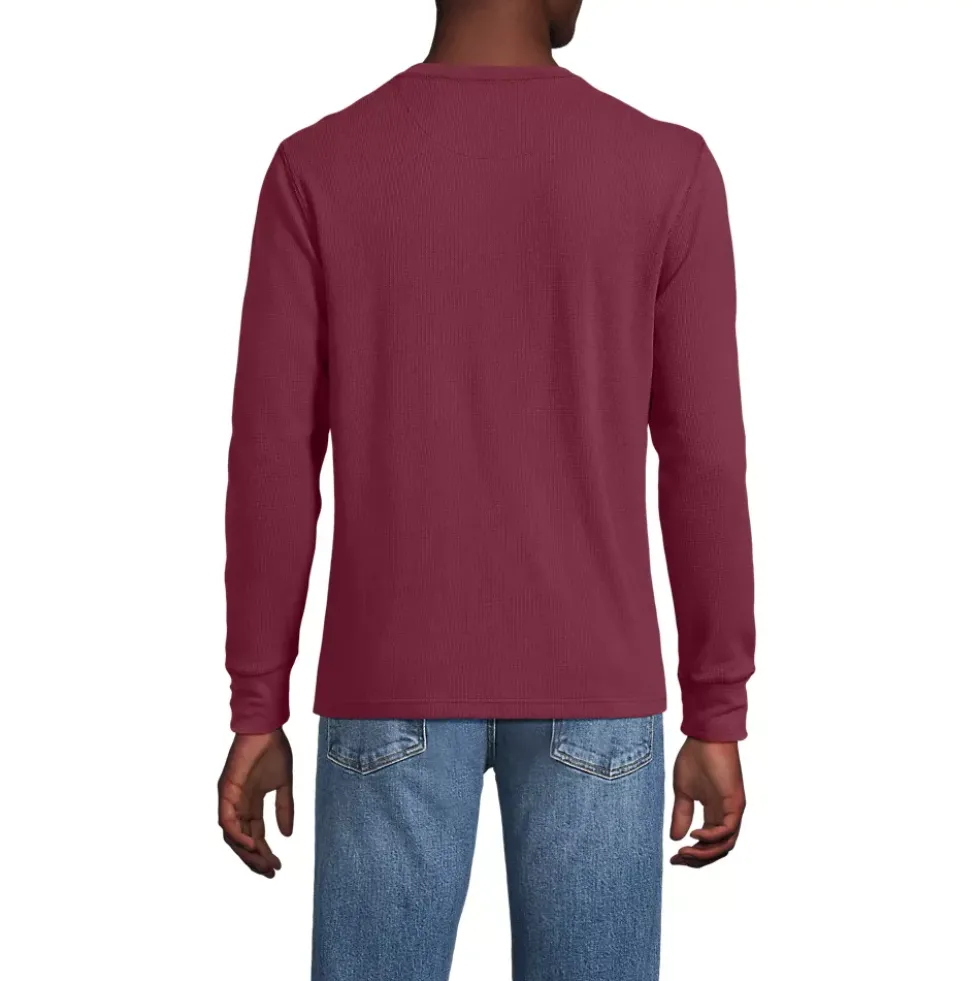 Men's Long Sleeve Thermal Waffle Henley