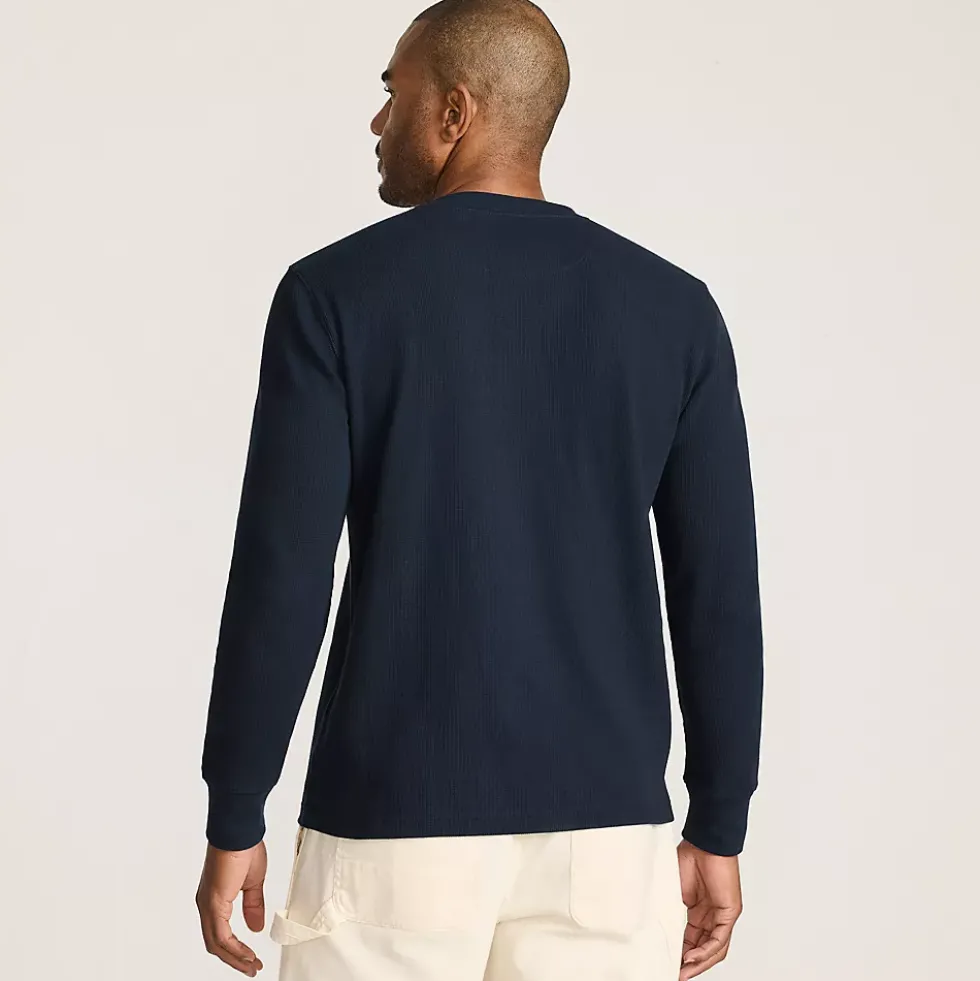 Men's Long Sleeve Thermal Waffle Henley