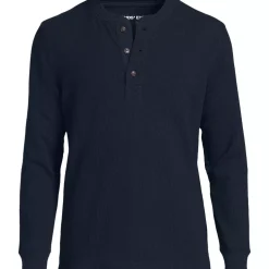 Men's Long Sleeve Thermal Waffle Henley