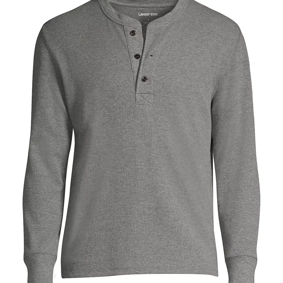 Men's Long Sleeve Thermal Waffle Henley