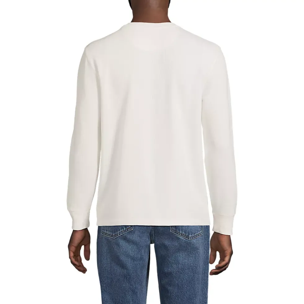 Men's Long Sleeve Thermal Waffle Henley