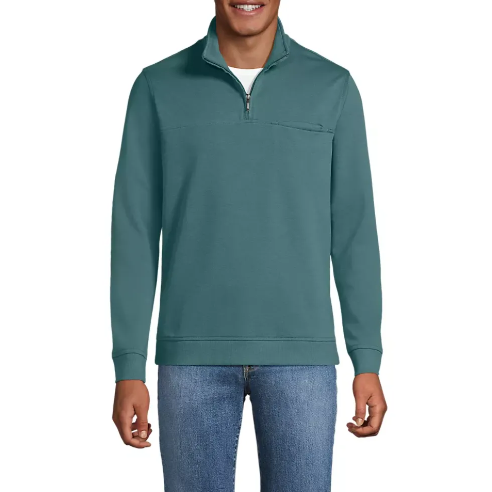 Men's Long Sleeve Travel Kit Pique Quarter Zip
