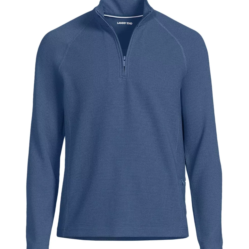 Men's Long Sleeve Waffle Quarter Zip