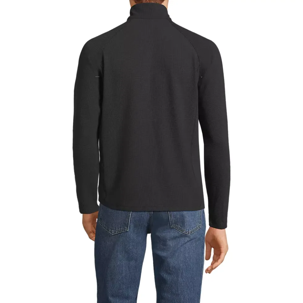 Men's Long Sleeve Waffle Quarter Zip