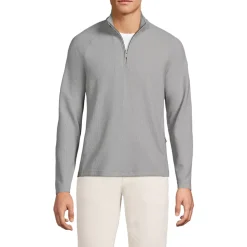 Men's Long Sleeve Waffle Quarter Zip