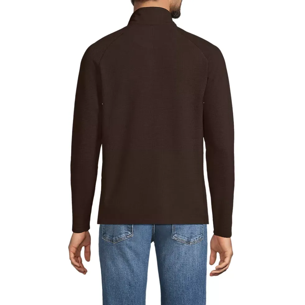 Men's Long Sleeve Waffle Quarter Zip